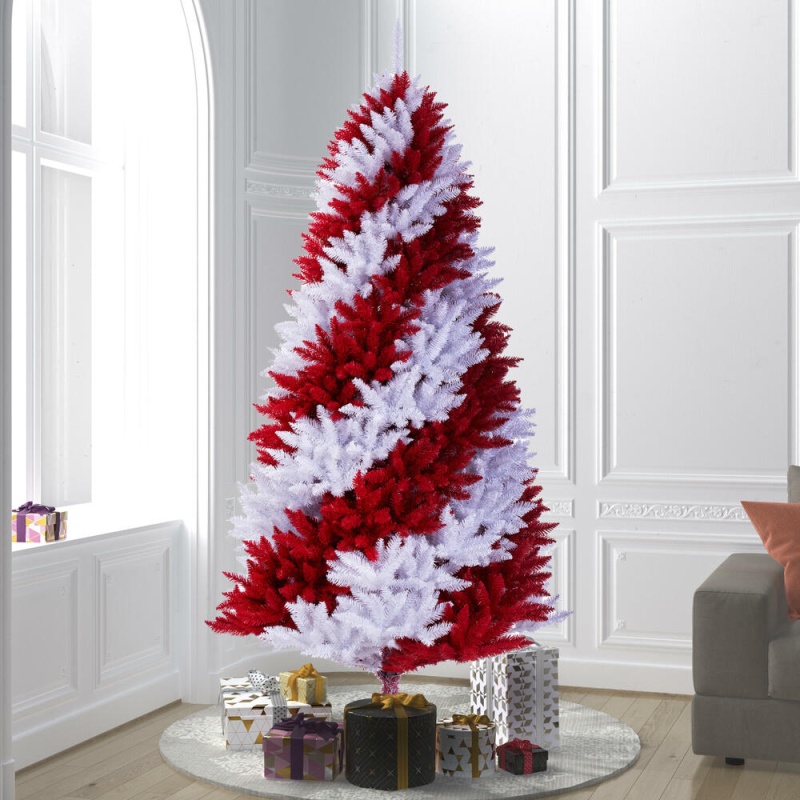 7.5' X 48" Candy Cane Pine Tree 1903t