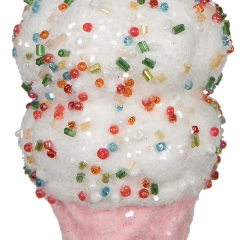 5.75" Pink Ice Cream Cone Ornament 3/Bag