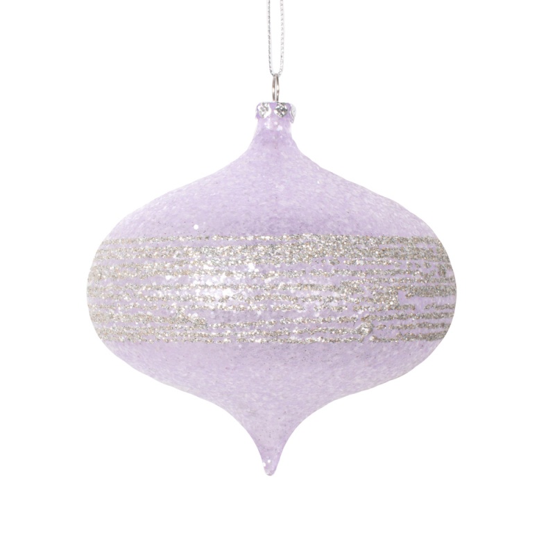4" Light Purple Onion Ornament 4/Bag