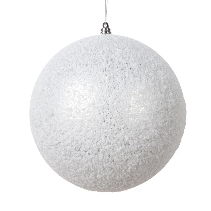 6" Silver Matte Snow Ornament 2/Bag