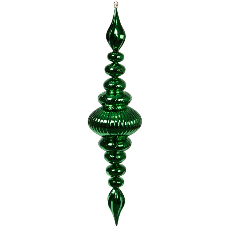 41" Green Shiny Finial Ornament