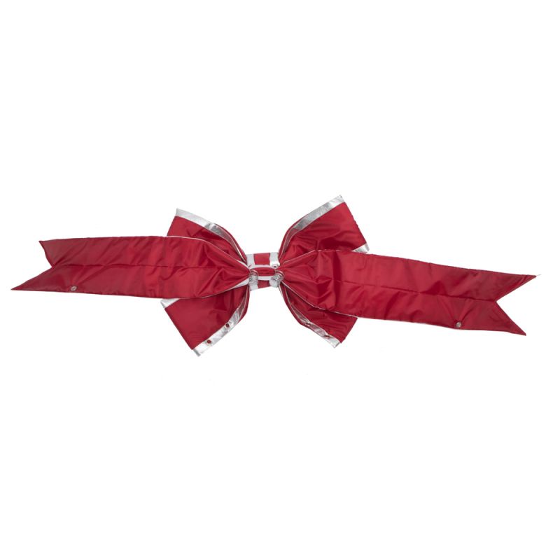 12" X 15" Red-Silv Nylon Out Bow 3.5" Sz