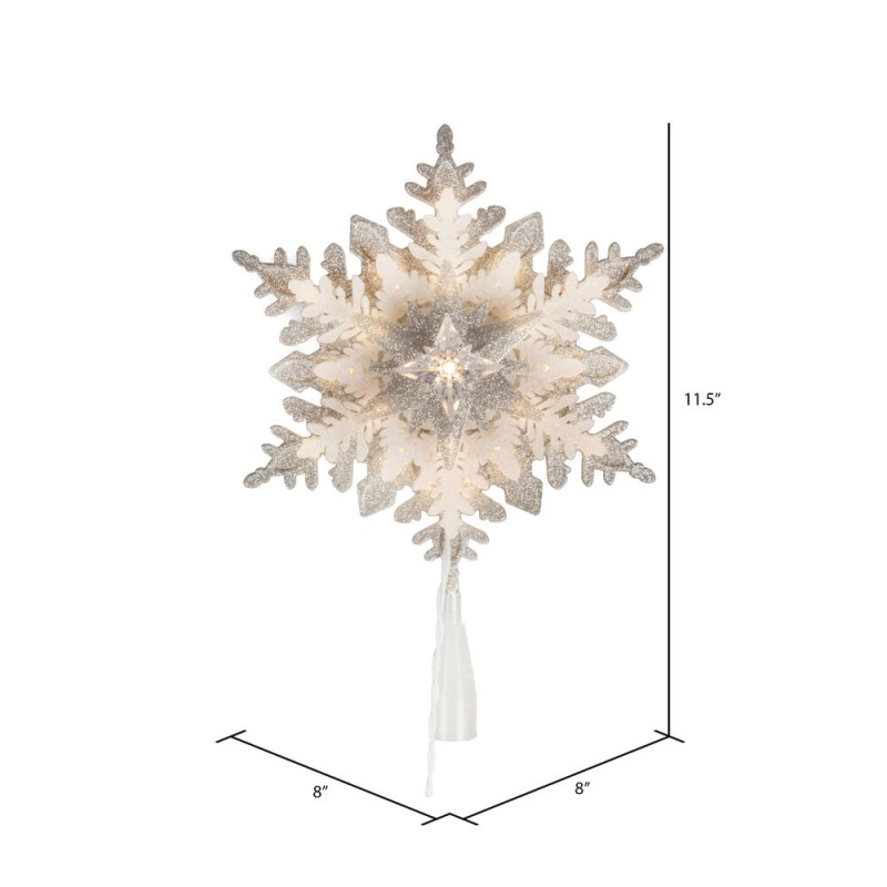 11.5" Motion Led Snowflake Tree Top