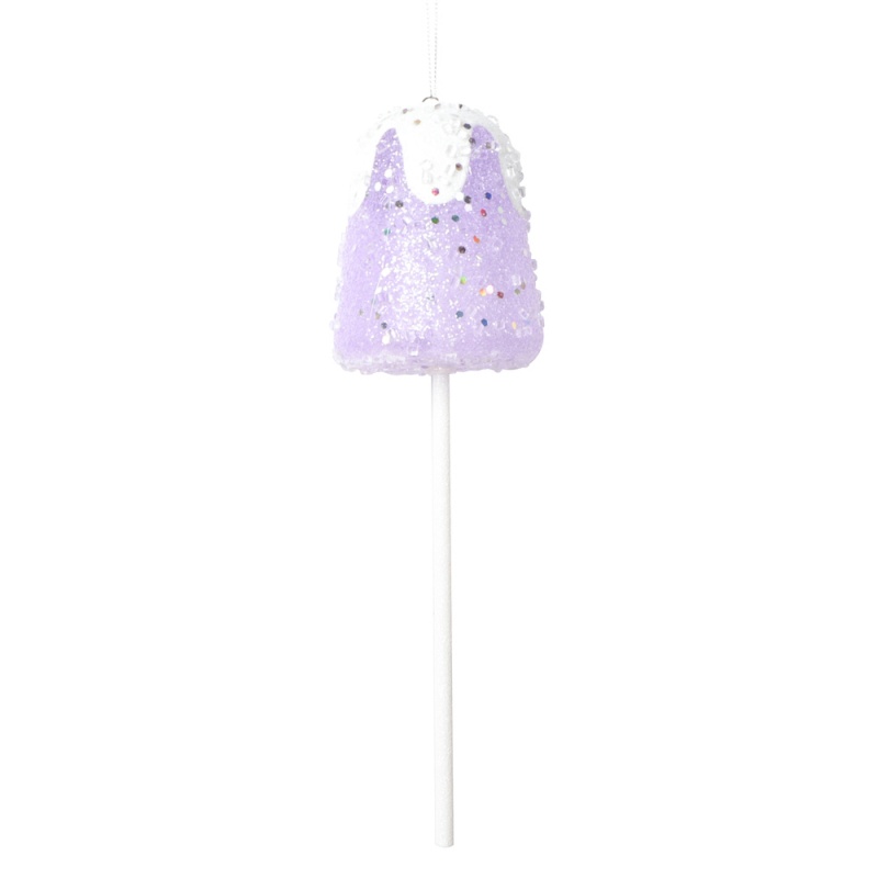 10" Purple Gumdrop Lollipop Orn 3/Bag