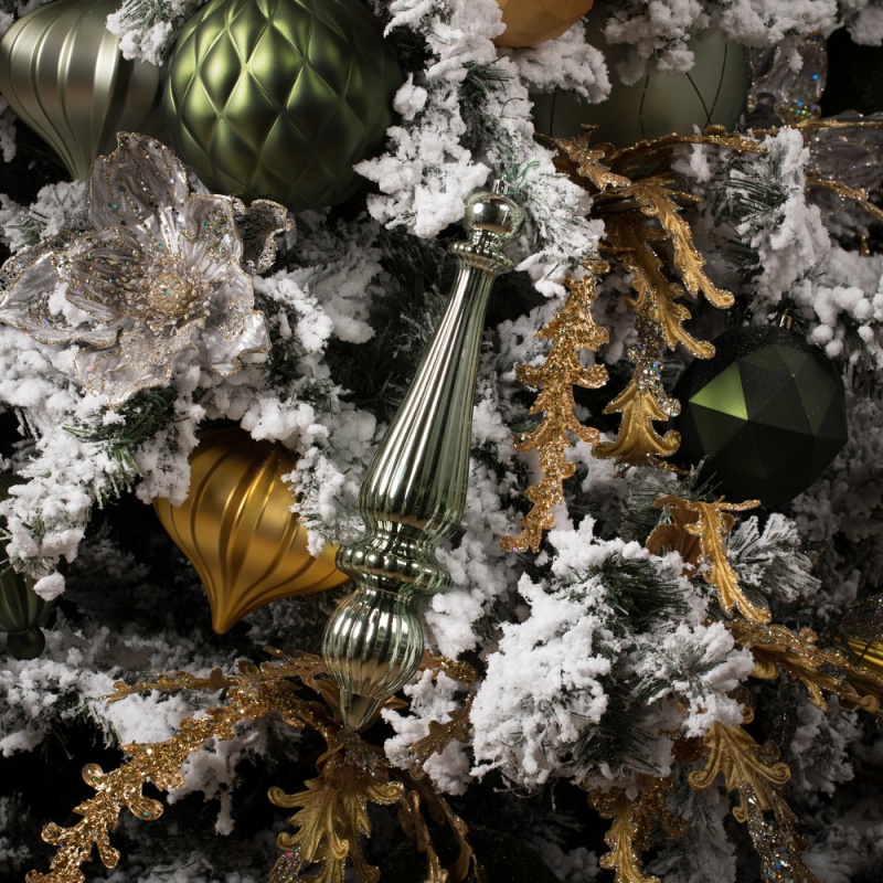 14" Wrought Iron Shiny Finial Drop Uv