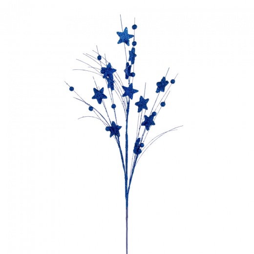 33" Blue Star/Ball Glitr Spray 6/Bg