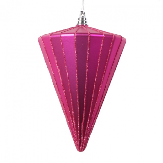 Vickerman 6" Matte Fuchsia Cone Ornament - Buy Online Today!