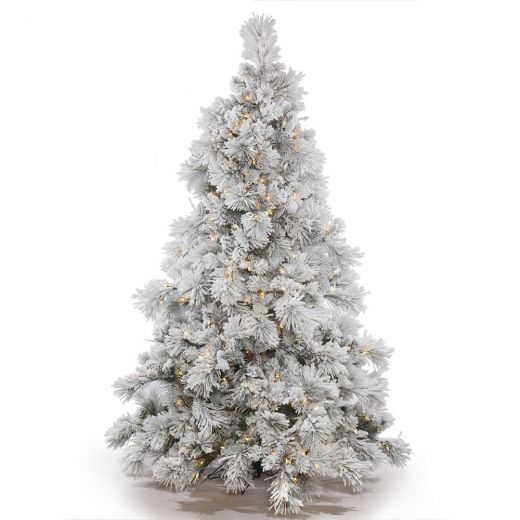 3.5' x 35" Flocked Alberta W/Cone LED 150W Christmas Tree