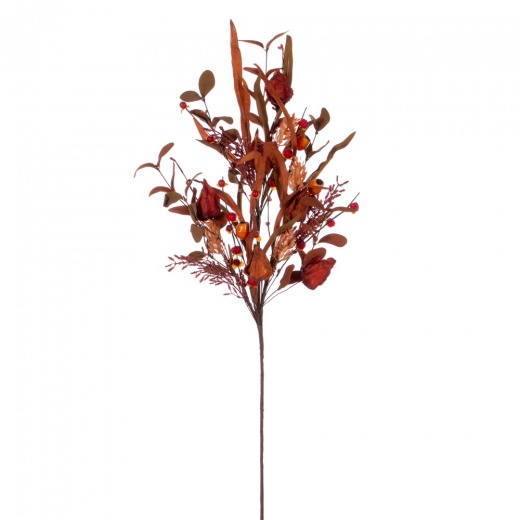 32" Autumn Orange Assorted Leaf Spray 2/Bg