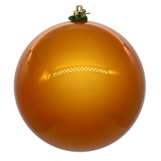 4.75" Antique Gold Pearl UV Drilled Ball Ornament