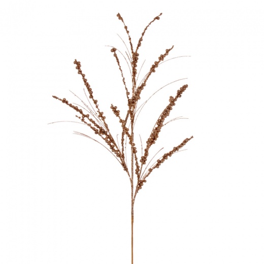 36" Rose Gold Berry Twig Glitter Spray 6/Bg