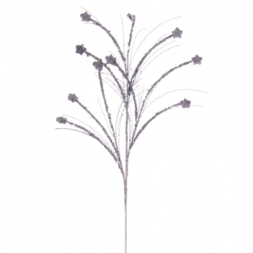 36" Silver Mini Star Glitter Spray