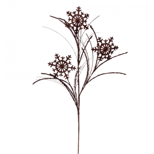 31" Chocolate Snowflake Glitter Spray - Unbeatable Christmas Decor