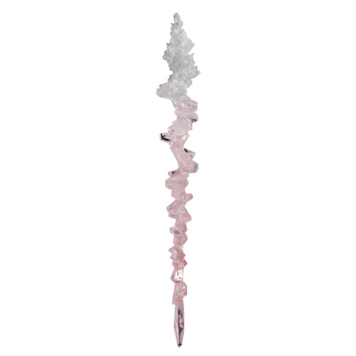 10" Pink Icicle Ornament 4/Bag - Vickerman Holiday Decor