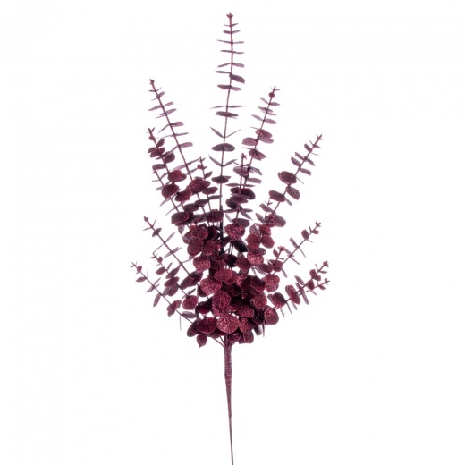 28" Burgundy Eucalyptus Glitter Spry