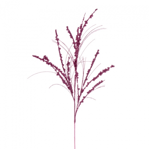 36" Pink Berry Twig Glitr Spray