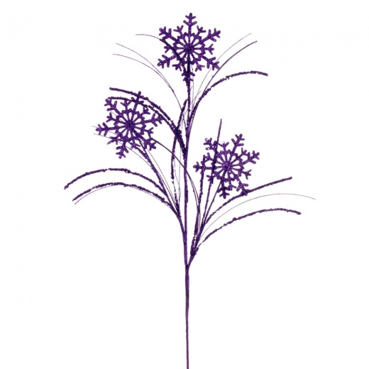 31" Purple Snowflake Glitter Spray - Buy Online Now!