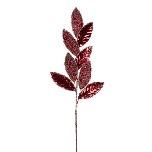 Vickerman 27.5" Burgundy Metallic Leaf Glitter Spray