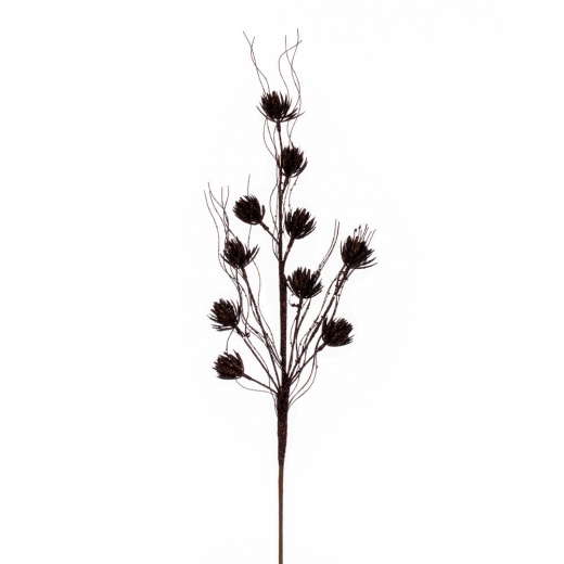 Vickerman 30" Chocolate Mini Flower Glitter Spray