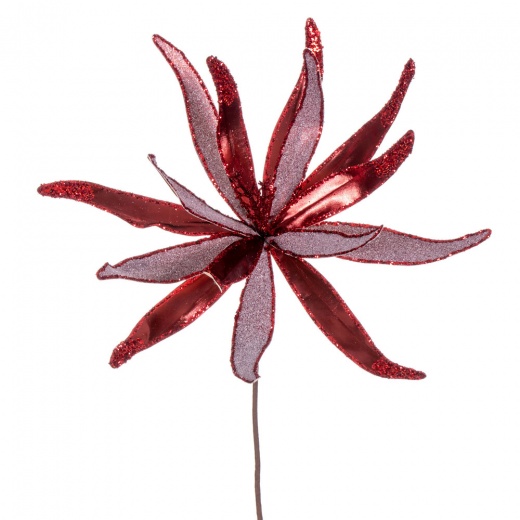 24" Burgundy Metallic and Frosted Glitter Papyruses by Vickerman