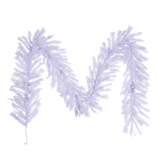 9' x 14" Flocked White Garland 216t - Vickerman