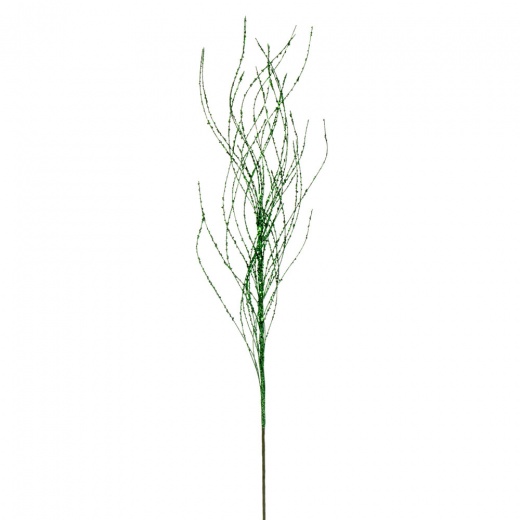 37" Green Wavy Twig Glitter Spray 6/Bg