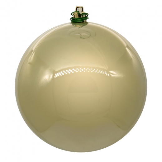 4.75 Champagne Pearl Ball UV Drill Ornament 4/Pack