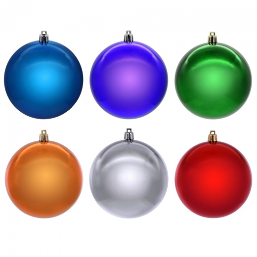 2.4 Multi Color Ornament Asst 18/Box