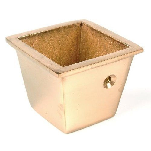 Solid Brass Square Caster Cup