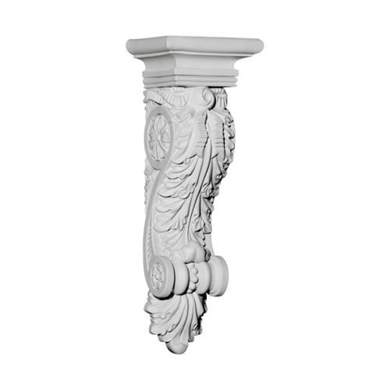 Restorers Architectural Acanthus 15 1/2 Inch Urethane Corbel
