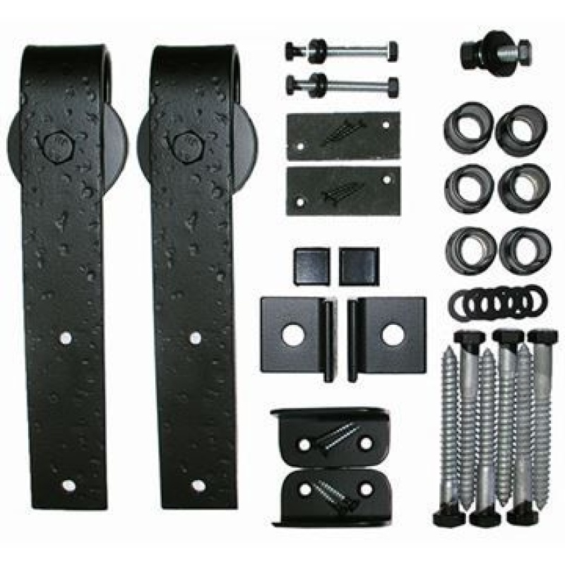 Acorn Rough Square End Rolling Barn Door Hardware Kit – No Track