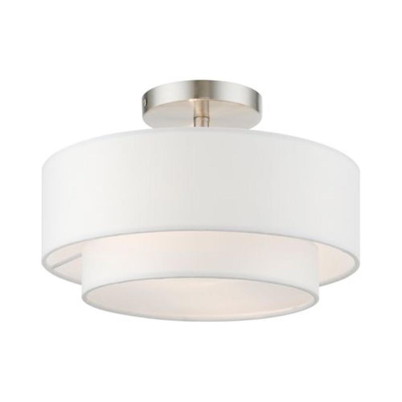 Livex Lighting Meridian 2-Light Semi-Flush Ceiling Light