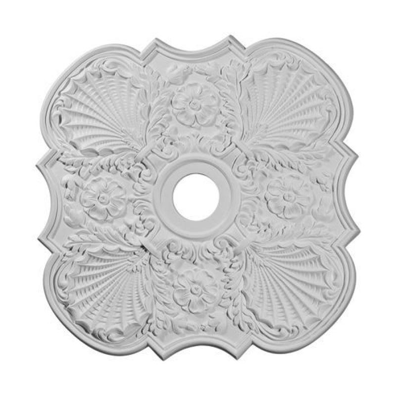 Restorers Architectural Flower Square Urethane Ceiling Medallion