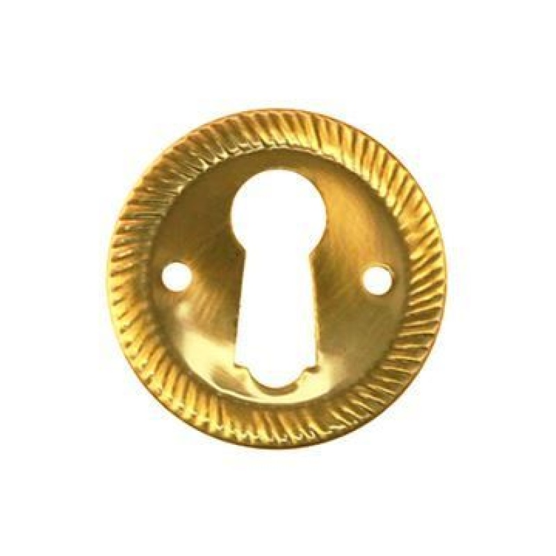 Restorers Classic Stamped Polished Brass Escutcheon