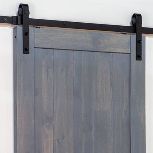 Ageless Iron Sliding Barn Door Hardware Kit - Recessed Flush Pull
