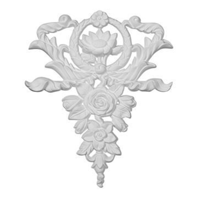 Flower & Wreath Drop Urethane Onlay Applique