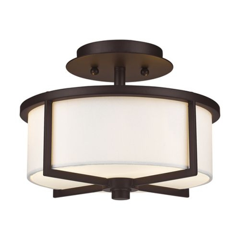 Livex Lighting Wesley 2-Light Semi-Flush Ceiling Light