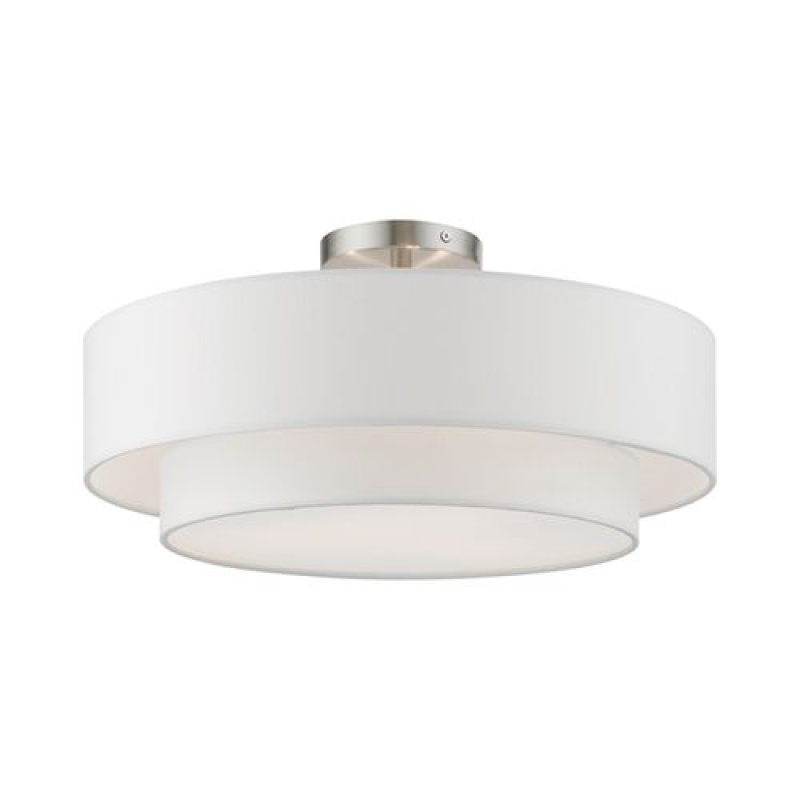 Livex Lighting Meridian 3-Light Semi-Flush Ceiling Light