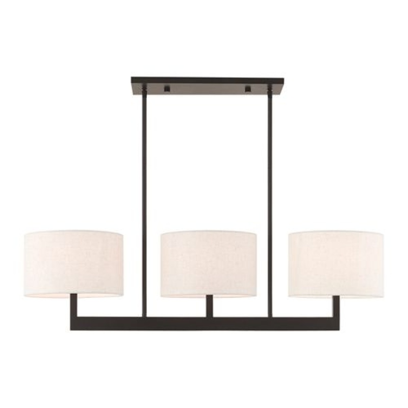 Livex Lighting Hayworth 3-Light Medium Linear Chandelier