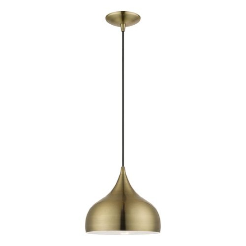 Livex Lighting Amador 1-Light Medium Teardrop Pendant Light