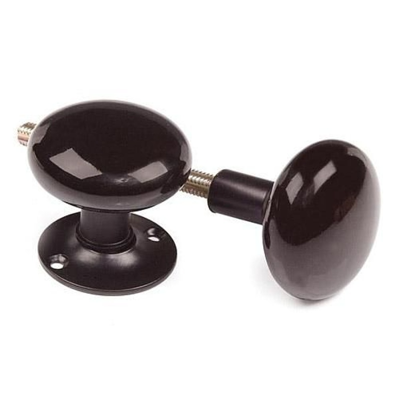 Restorers Porcelain Rim Lock Knob Set