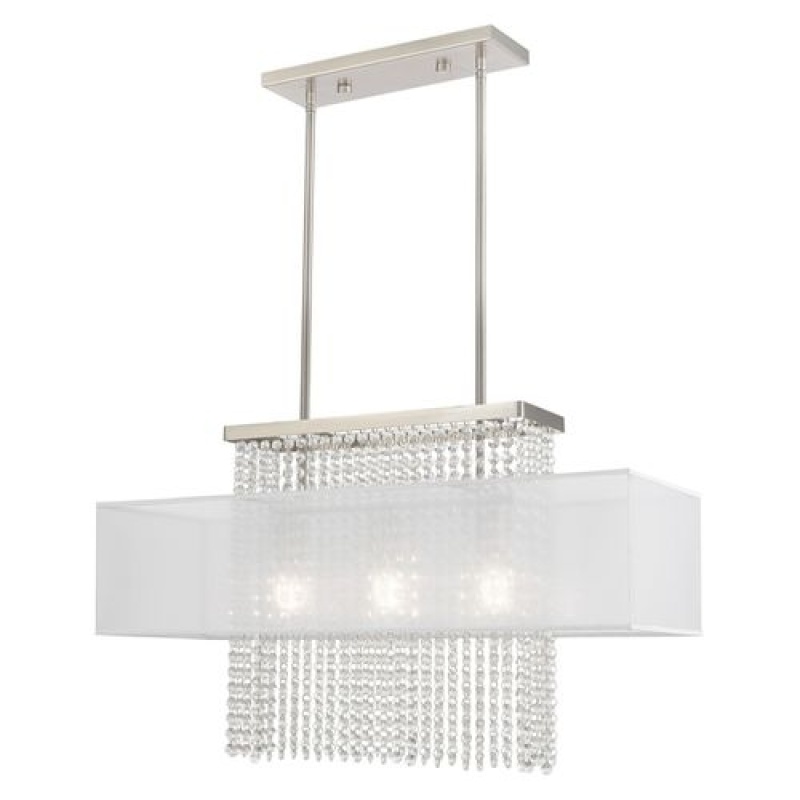 Livex Lighting Bella Vista 3-Light Linear Chandelier