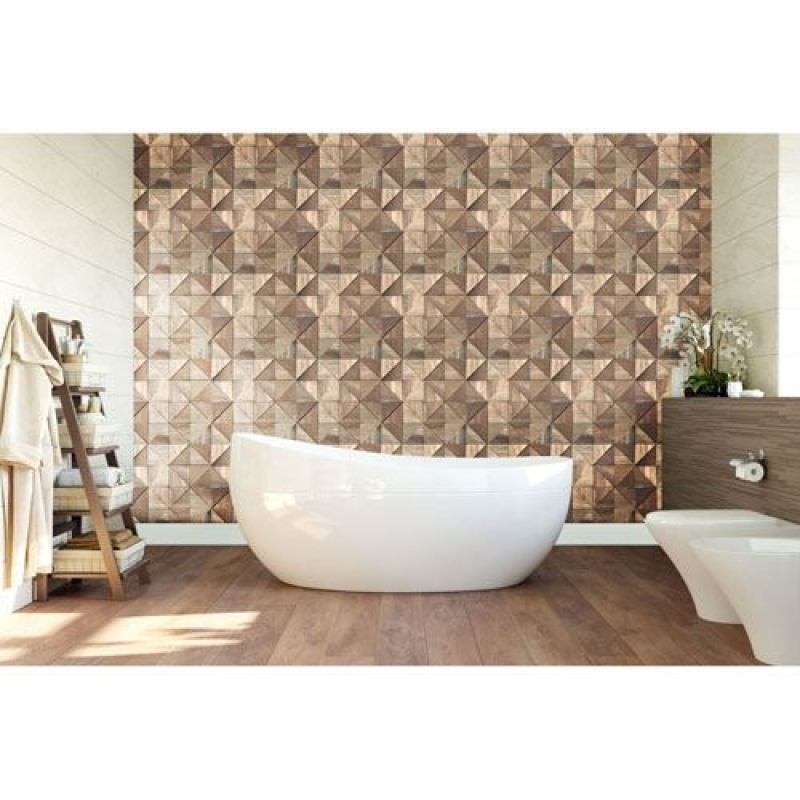 Restorers Architectural Authentic Boat Wood Mosaic Wall Tile