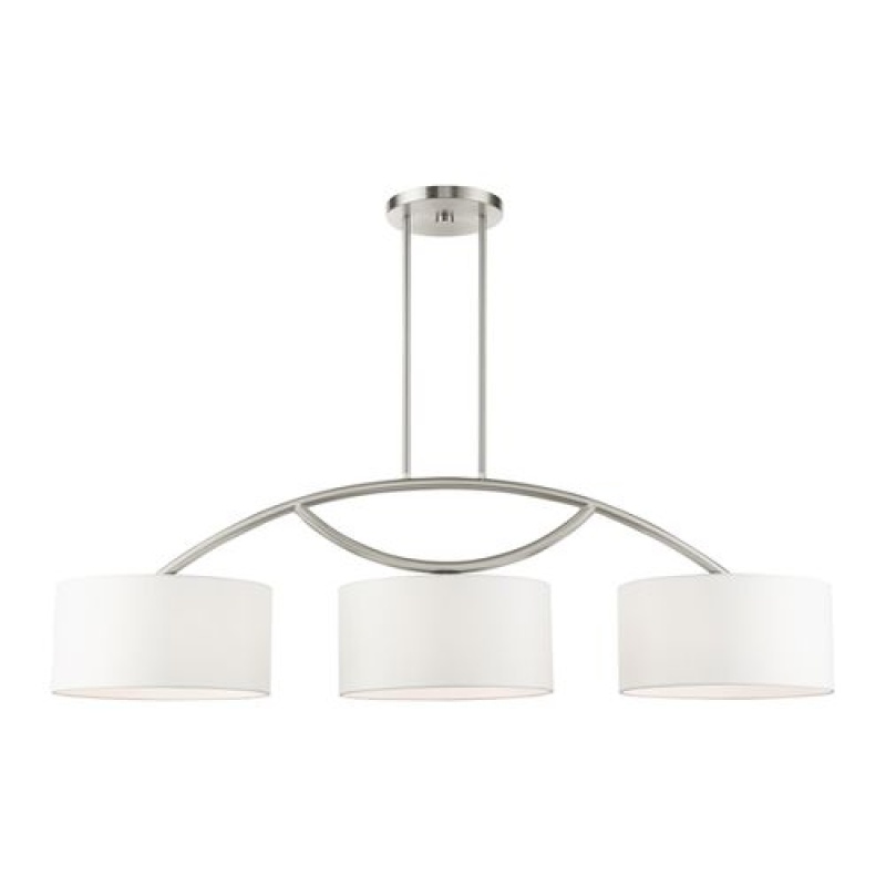 Livex Lighting Meridian 3-Light Brushed Nickel Chandelier