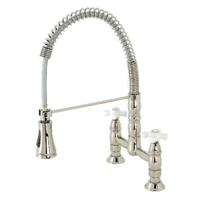 Gourmetier Heritage Gs127px Deck Mount Pull Down Spray Kitchen Faucet