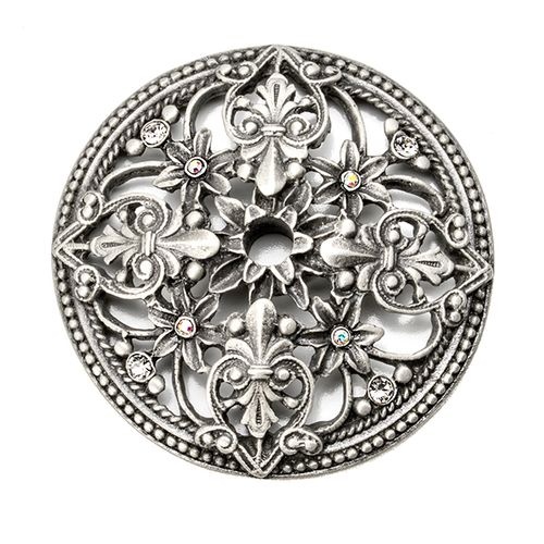 Carpe Diem Juliane Grace Escutcheon with Clear & Aurore Boreale Crystals