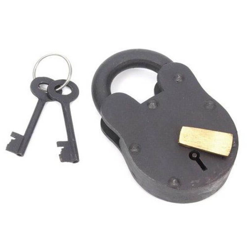 Restorers 5 Inch Iron Black Rustic Padlock