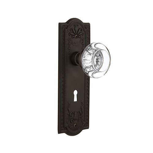 Nostalgic Warehouse Meadows Keyhole Door Set - Round Crystal