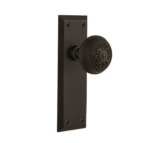 Nostalgic Warehouse New York Plate Door Set With Egg & Dart Knobs