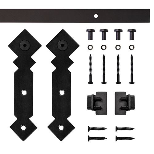 Quiet Glide Diamond Mini Double Barn Door Furniture Hardware Kit